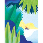 Clod illustration tirage d'art PapaPaper vélo sous les tropiques