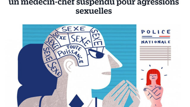 Clod illustration le Parisien, cauchemar à l'examen médical de la police
