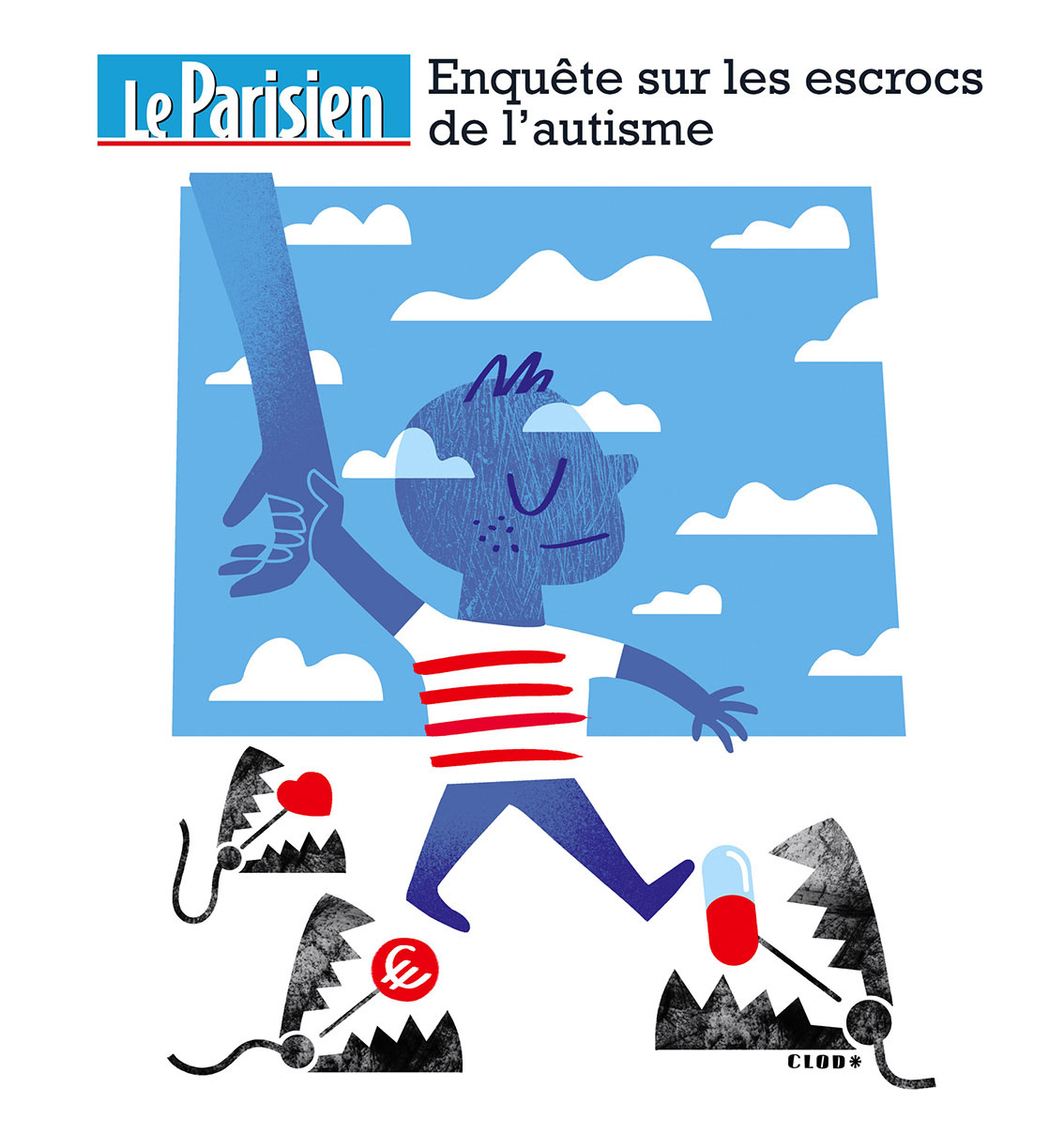 Clod illustration Le Parisien les escrocs de l'autisme
