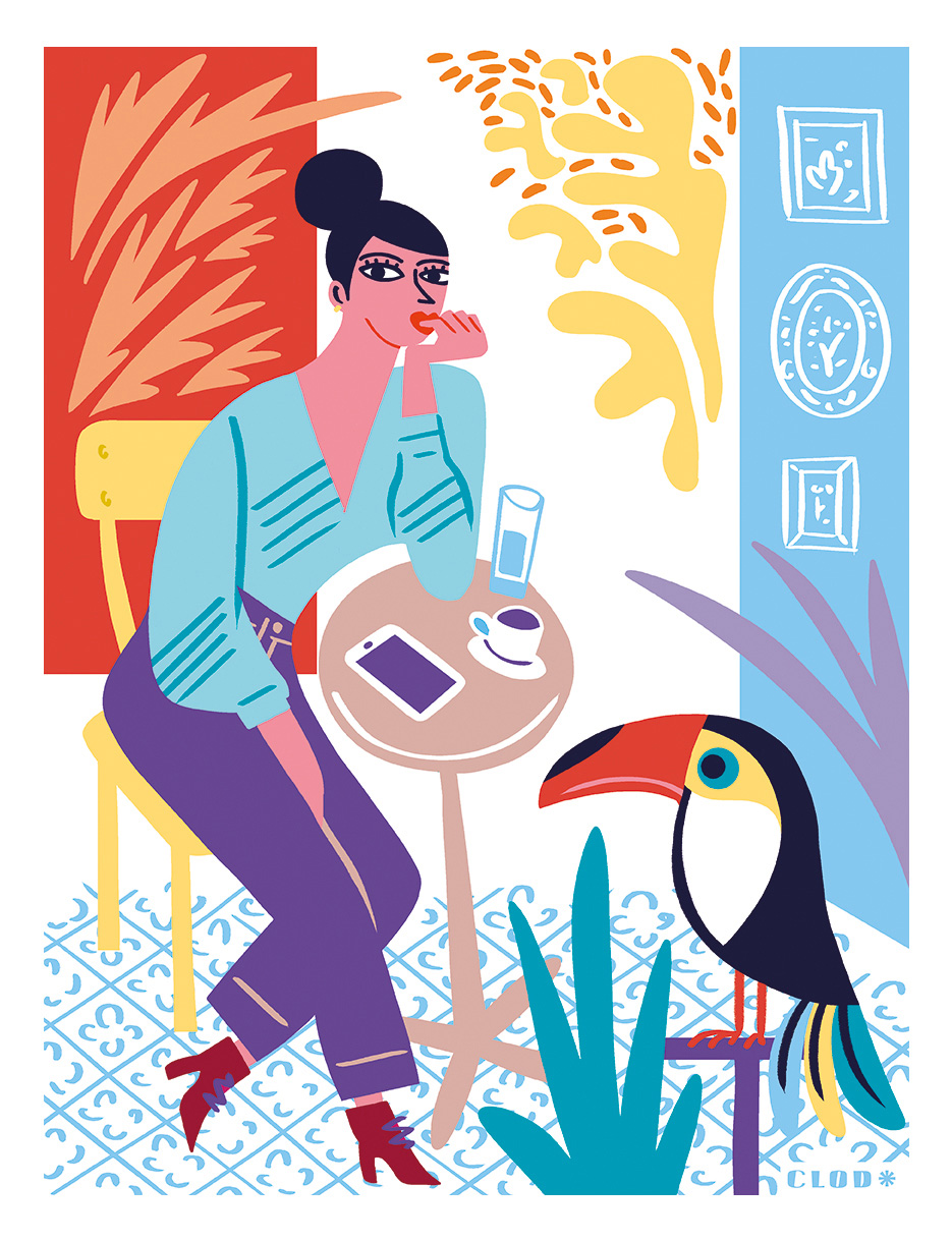 Clod illustration inspirée de Matisse