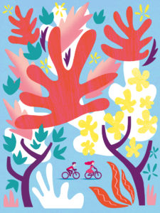 Tirage d'art les petits vélos de Clod - vélo chez Matisse