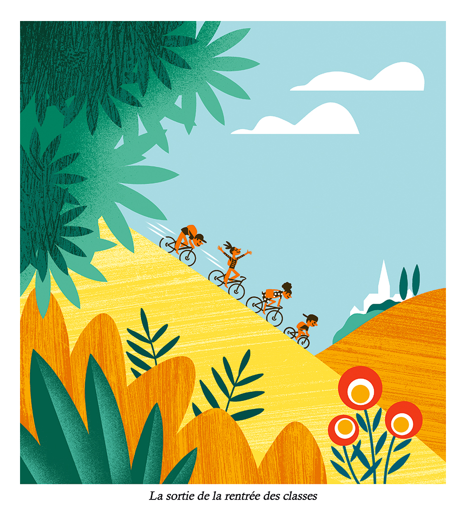 Clod illustration Les petits vélos de Clod pour le magazine panorama