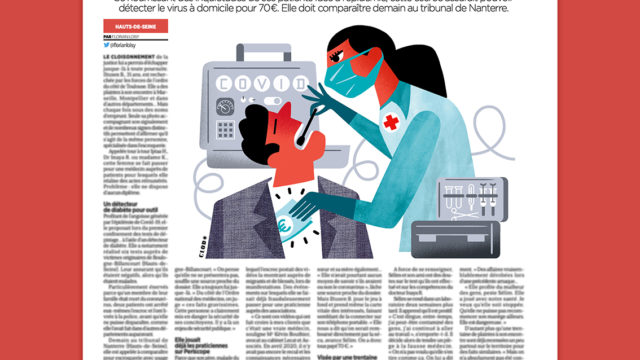 Clod illustration Le Parisien du 20 janvier 2021 fausse médecin Covid