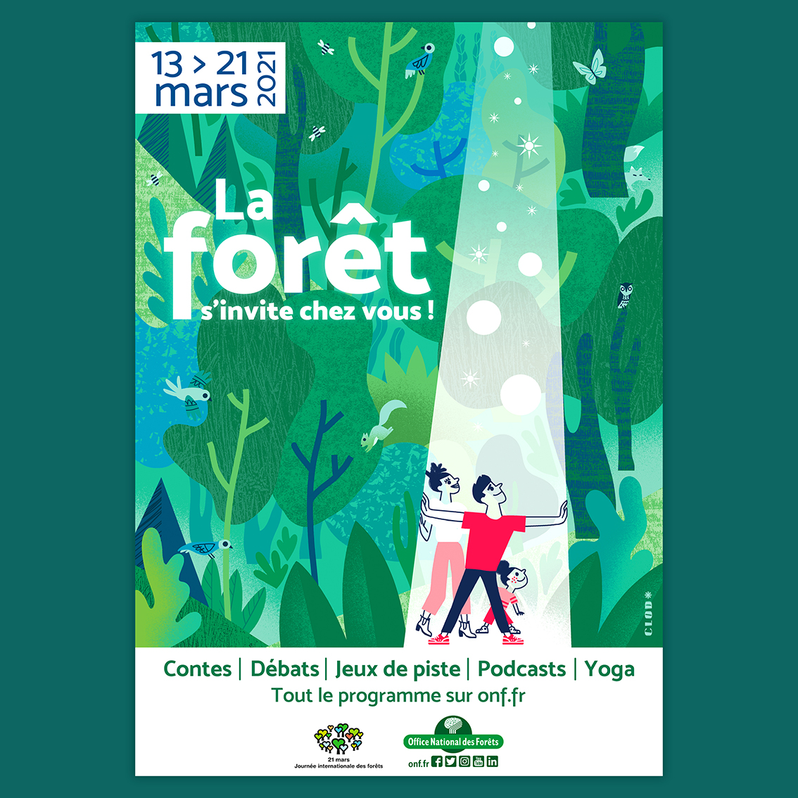 Clod illustration ONF Journée Internationale des Forêts