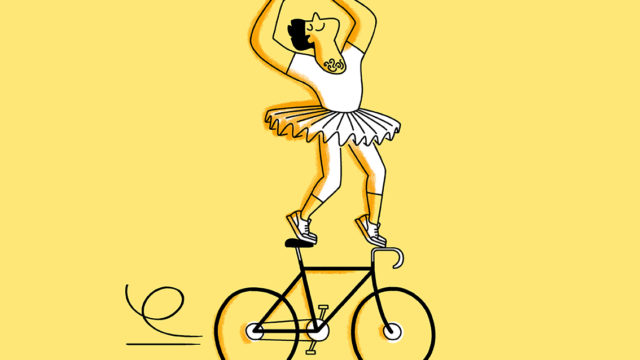 Clod illustration expressions sur le vélo