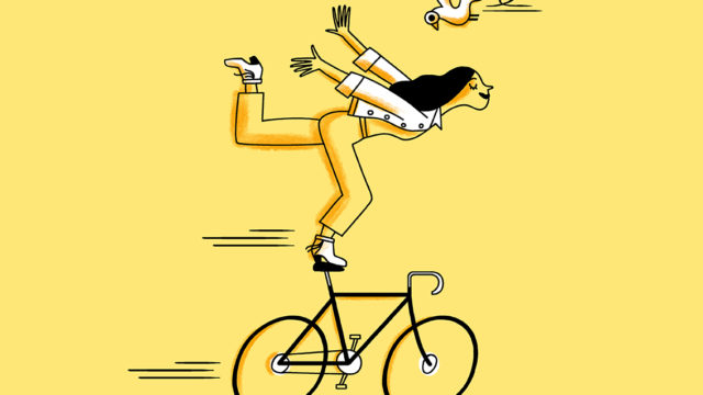 Clod illustration expressions sur le vélo