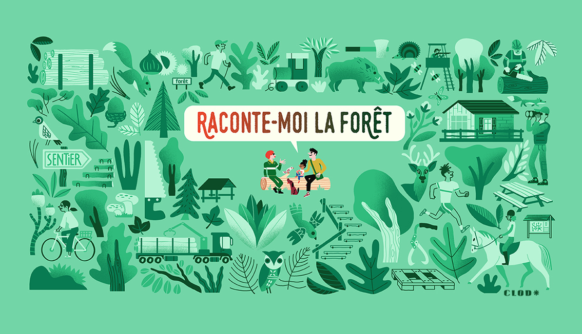 Clod animation raconte-moi la forêt pour le site de l'Office National des Forêts