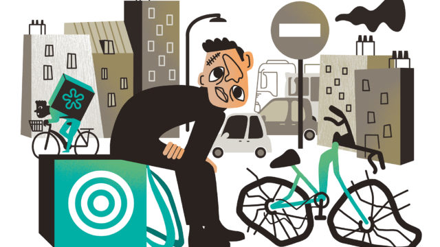 Clod illustration Le Parisien du 5 décembre 2021, les gueules cassées de la livraison