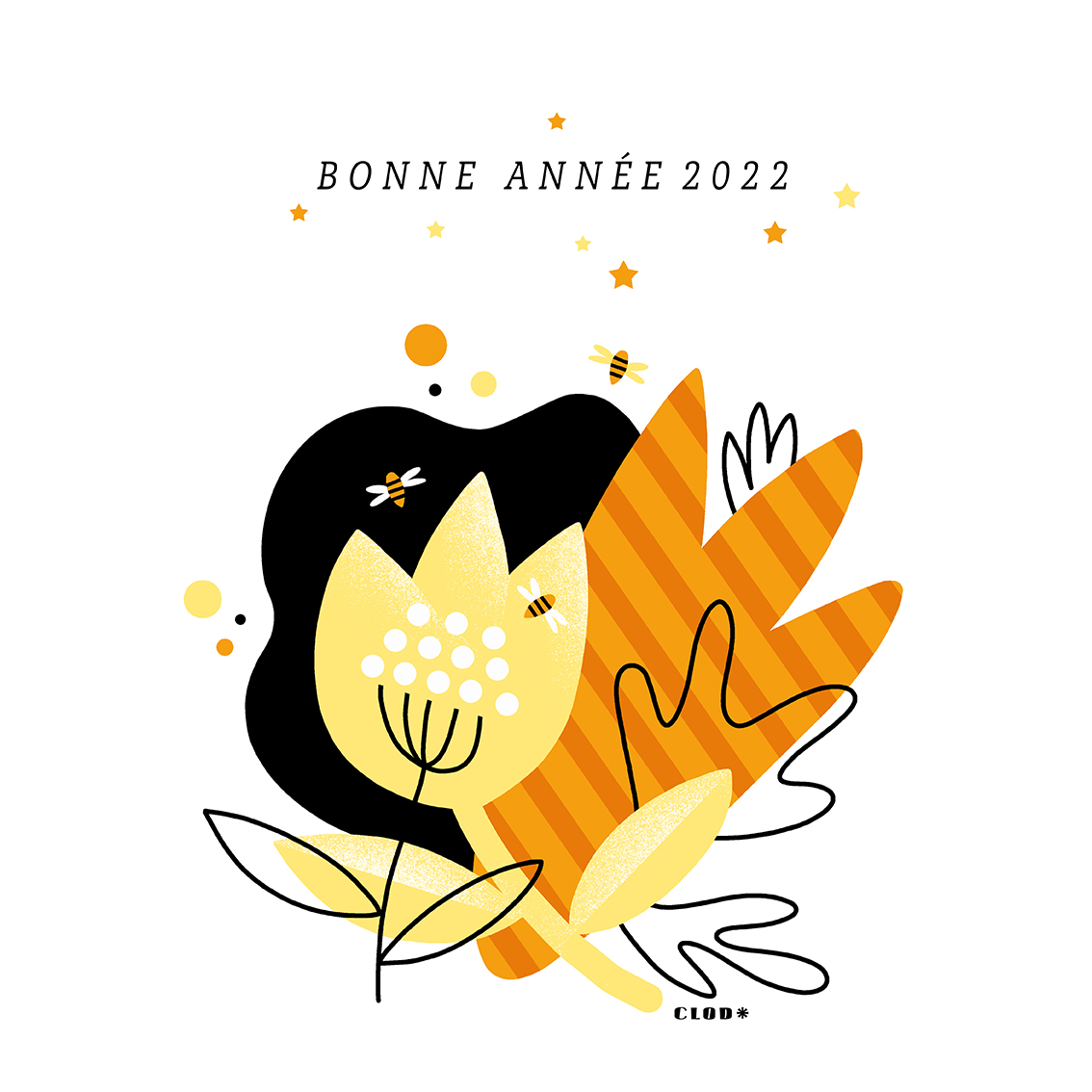 Clod illustration Bonne année 2022