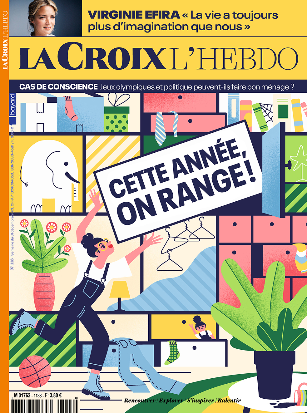 Clod illustration La Croix l'Hebdo 113 - Cette année on range