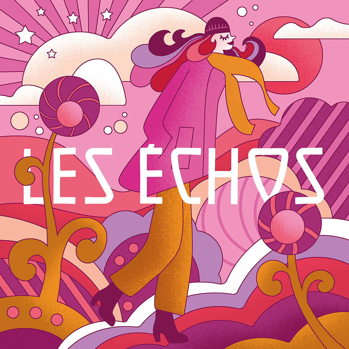 Clod illustration habillage logo Les Échos