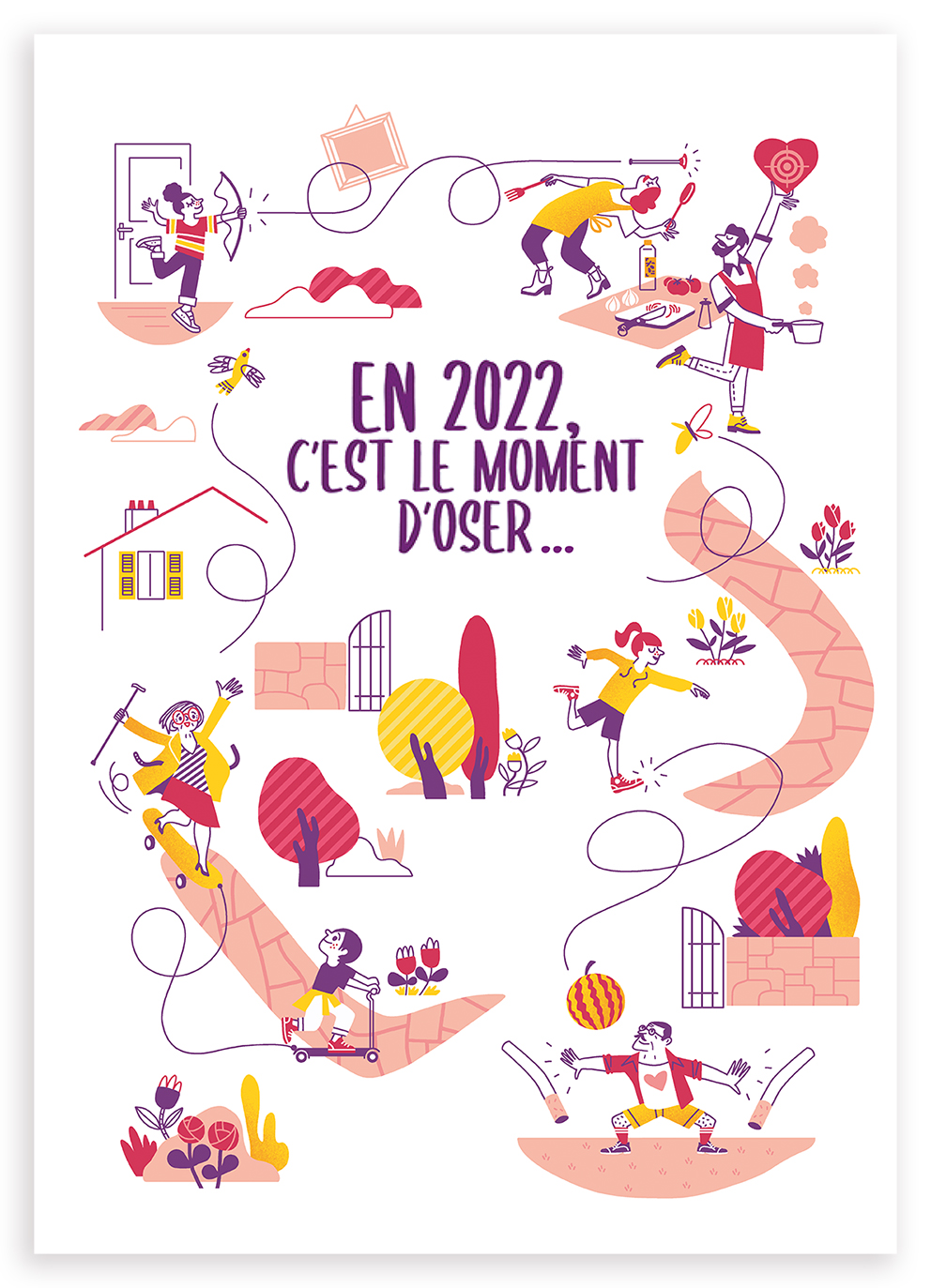 Clod illustration voeux 2022 de Fédération Française de Cardiologie