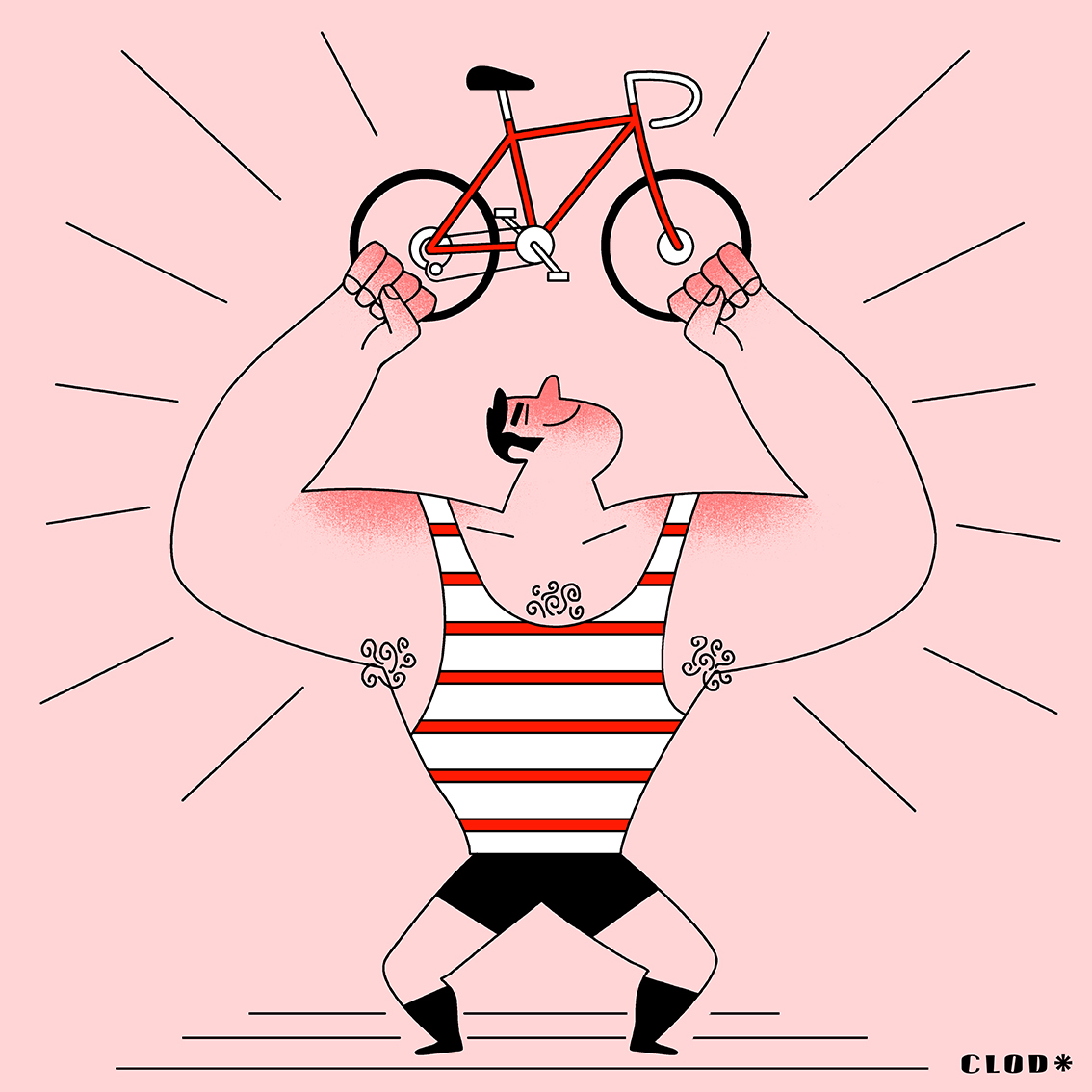185 raisons de faire du vélo, une liste établie par carfree et illustrée par Clod illustrateur